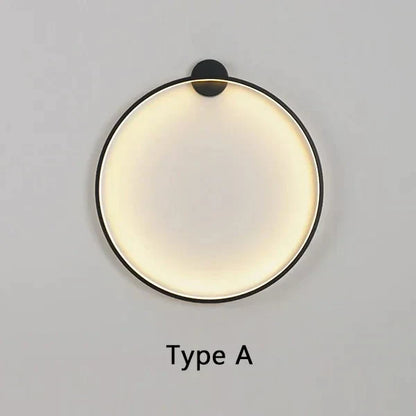 Simple Round Wall Lamp With Bright White Glow