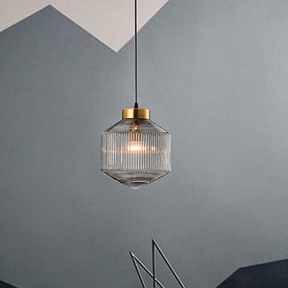 Classic Textured Glass Hanging Light
