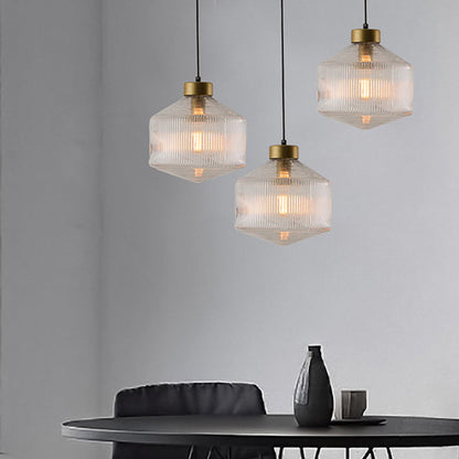 Classic Textured Glass Hanging Light
