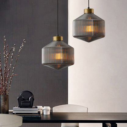 Classic Textured Glass Hanging Light