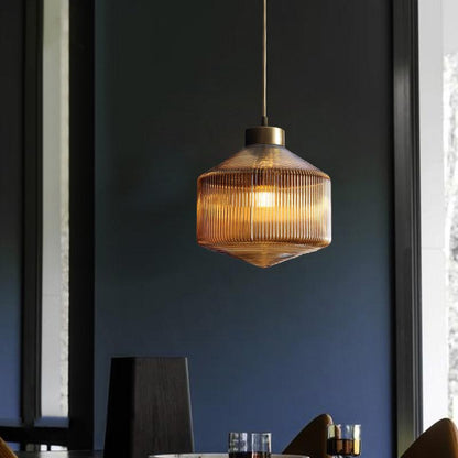 Classic Textured Glass Hanging Light