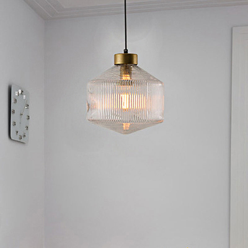 Classic Textured Glass Hanging Light