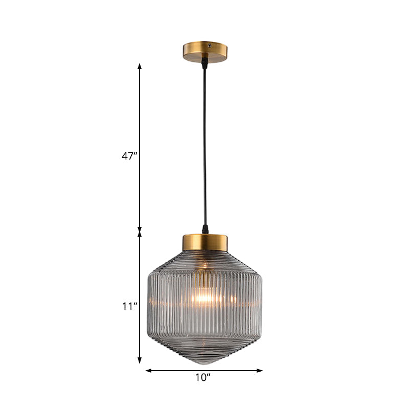 Classic Textured Glass Hanging Light