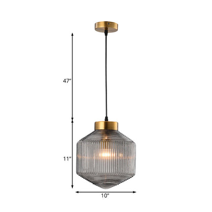 Classic Textured Glass Hanging Light