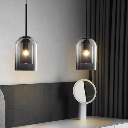 Transparent Dual Glass Hanging Lamp