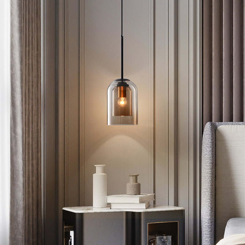 Transparent Dual Glass Hanging Lamp