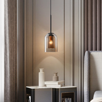 Transparent Dual Glass Hanging Lamp