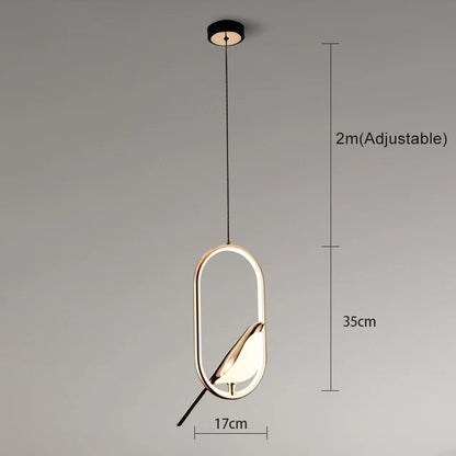 Stylish Bird Shape Hanging Light Fixture