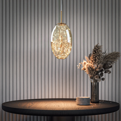Elegant Silver Crystal Drop Pendant Light