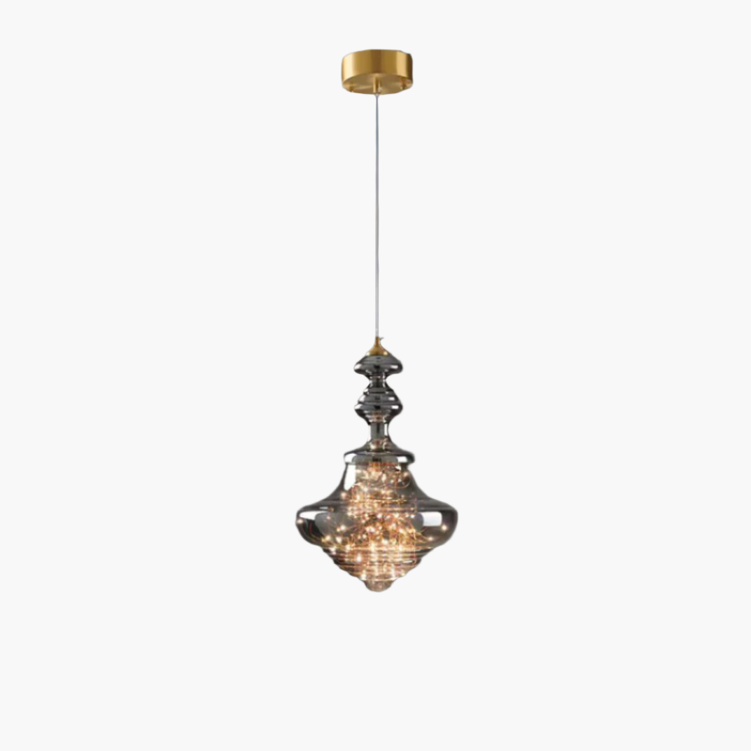 Elegant Silver Crystal Drop Pendant Light