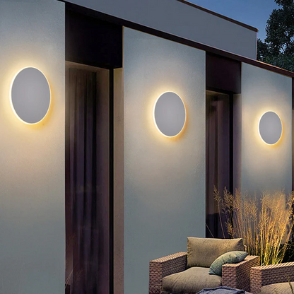Simple Circular Outside LED Lamp