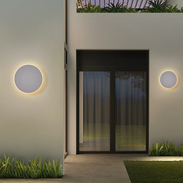 Simple Circular Outside LED Lamp