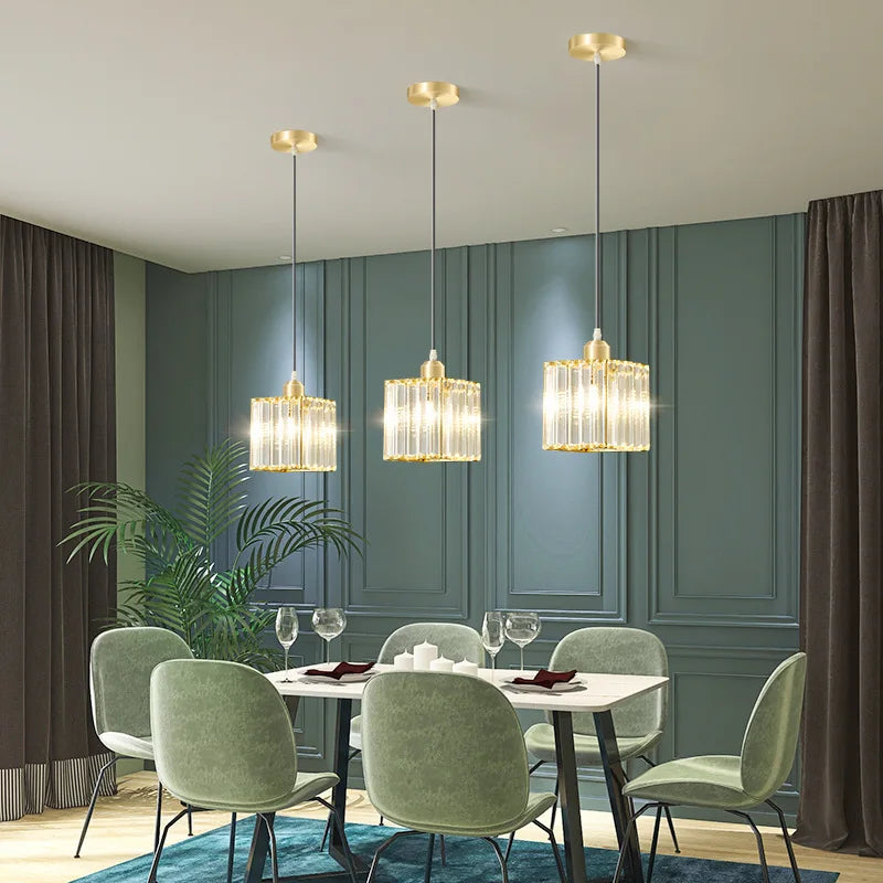 Luxurious Crystal Drop Pendant Light Fixture