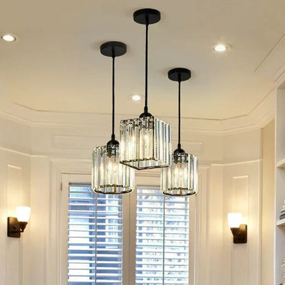 Luxurious Crystal Drop Pendant Light Fixture - Lusomart