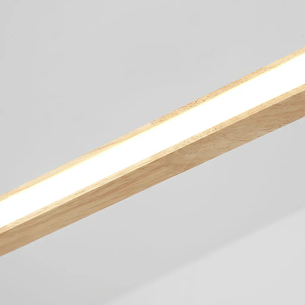 Simple Wooden Pendant Light, Adjustable Dining Lamp
