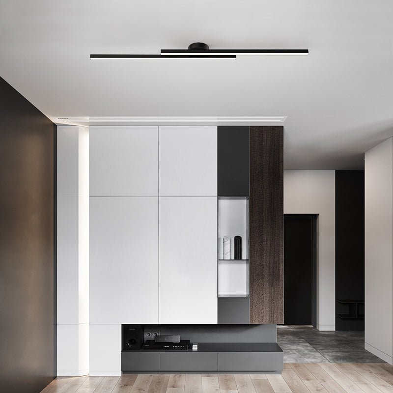 Sleek Metal LED Semi Flush Mount Ceiling Light