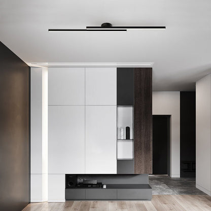 Sleek Metal LED Semi Flush Mount Ceiling Light