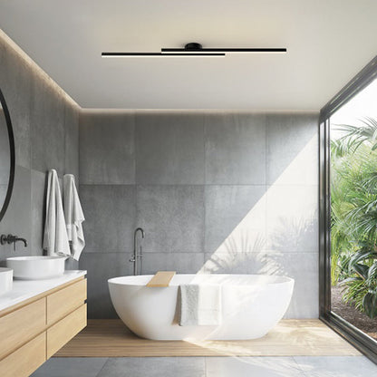Sleek Metal LED Semi Flush Mount Ceiling Light