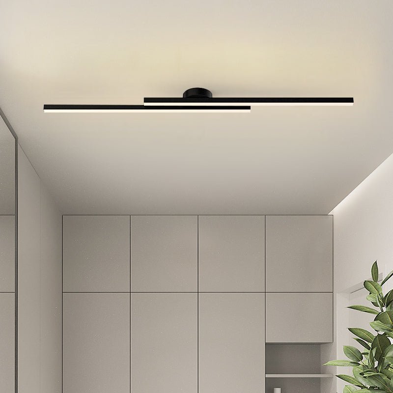 Sleek Metal LED Semi Flush Mount Ceiling Light
