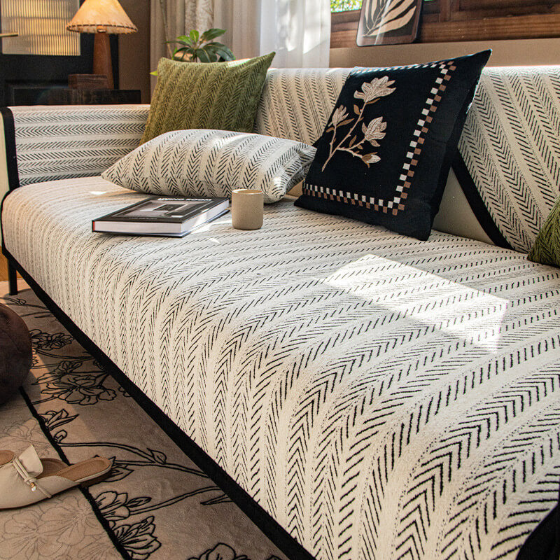 Soft Plush Fleece Scratch Resistant Sofa Slipcover