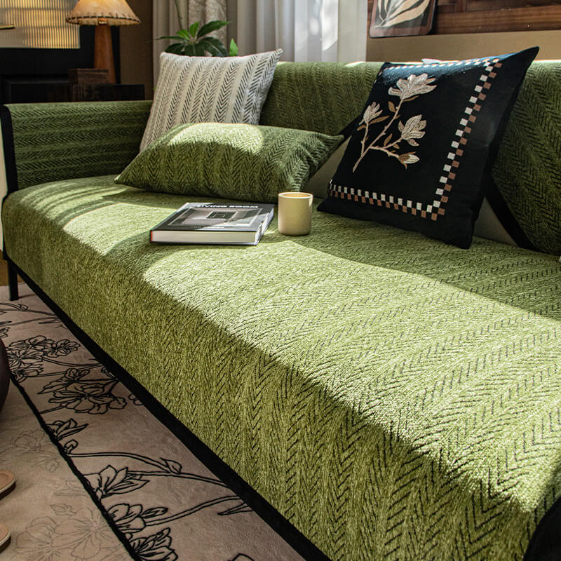 Soft Plush Fleece Scratch Resistant Sofa Slipcover - Lusomart