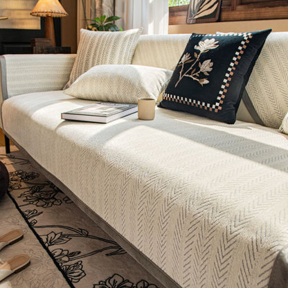 Soft Plush Fleece Scratch Resistant Sofa Slipcover
