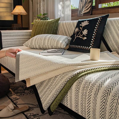 Soft Plush Fleece Scratch Resistant Sofa Slipcover