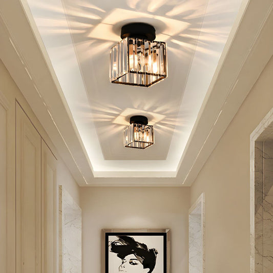 Simple 1-Light White Ceiling Fixture - Lusomart