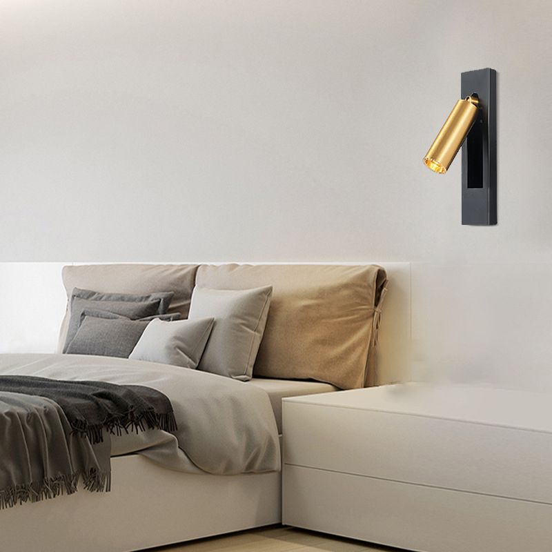 Slim Black LED Adjustable Wall Reading Lamp