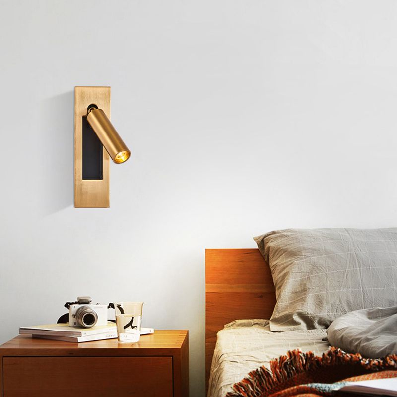 Slim Black LED Adjustable Wall Reading Lamp