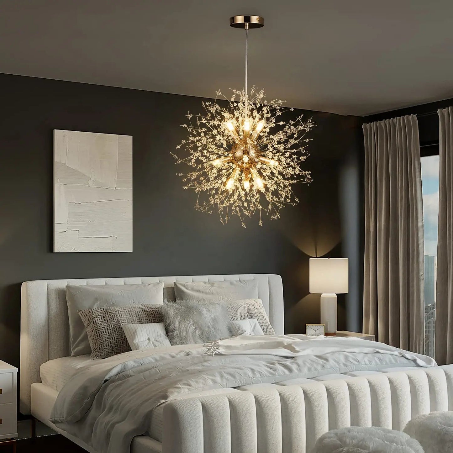 Sparkling Crystal Drop Pendant Lighting