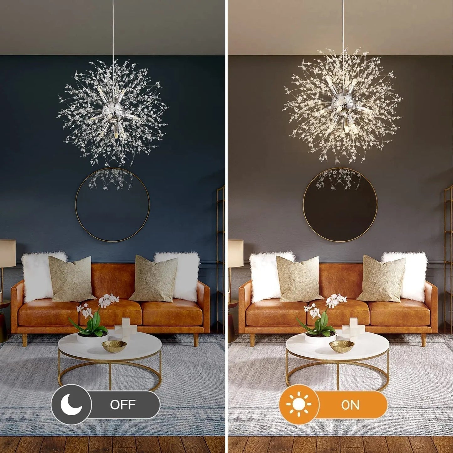 Sparkling Crystal Drop Pendant Lighting