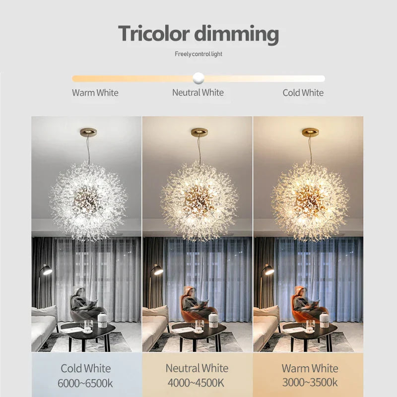 Sparkling Crystal Drop Pendant Lighting