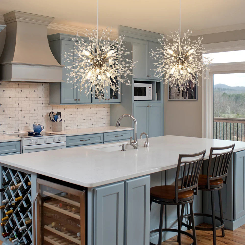 Sparkling Crystal Drop Pendant Lighting