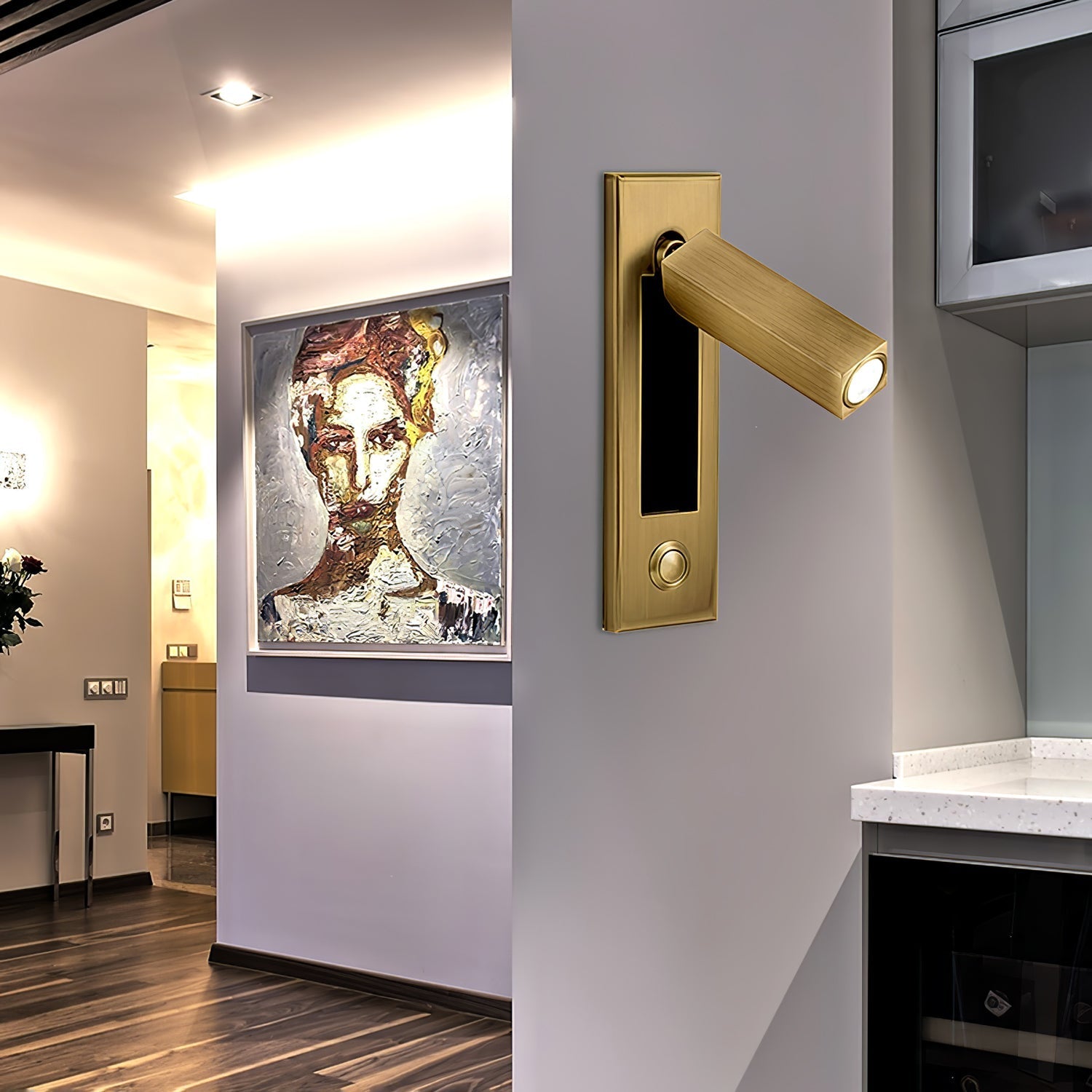 Modern LED Bedside Wall Lamps - Adjustable Sconce with Hidden Switch, Dimmable 6