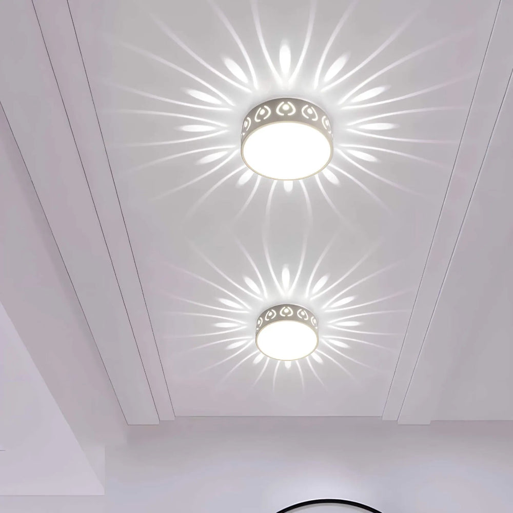 Modern LED Ceiling Light Slim Round Flush Mount Fixture for Indoor Outdoor 4