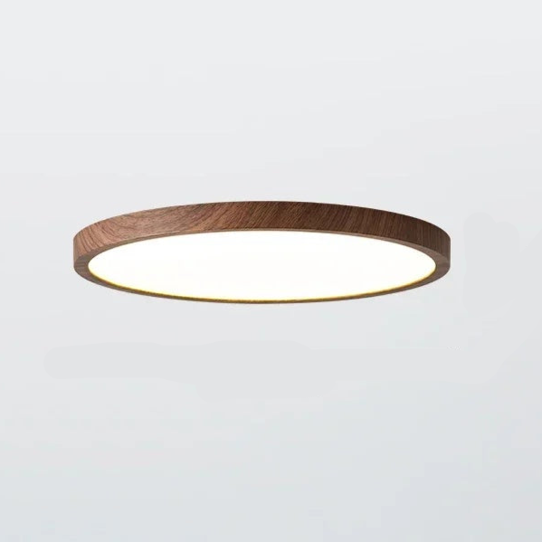 Slim Wooden Round Ceiling Lamp For Living Room - Lusomart