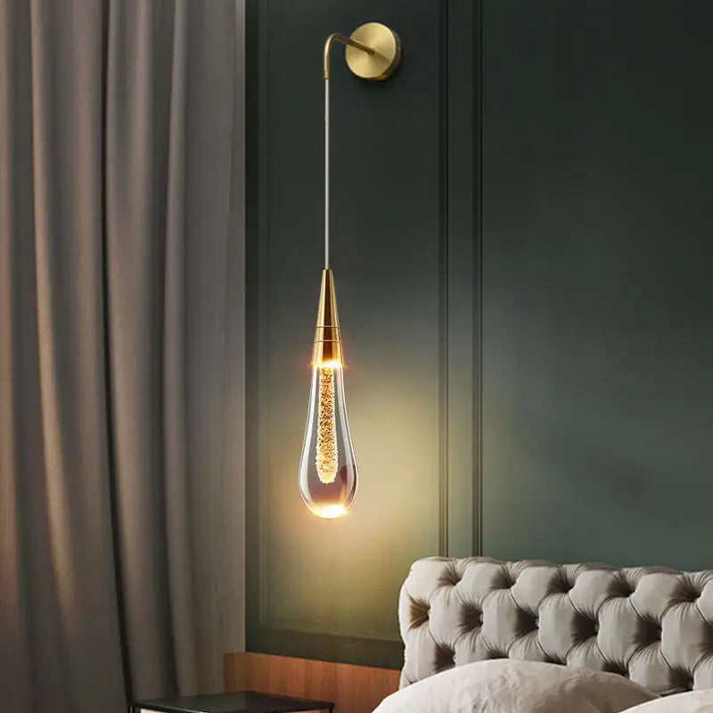 Sleek LED Wall Sconce | Elegant Drop Shape Light Fixture - Lusomart