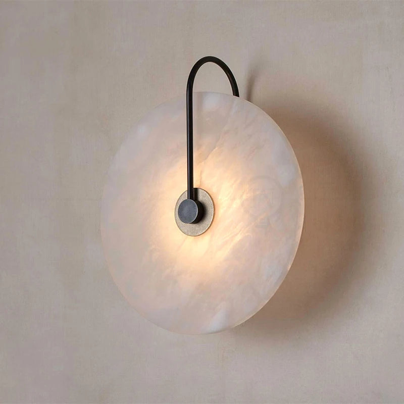Round Glass Bathroom Sconce Wall Light Fixture