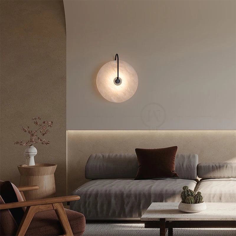 Round Glass Bathroom Sconce Wall Light Fixture