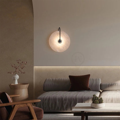 Round Glass Bathroom Sconce Wall Light Fixture