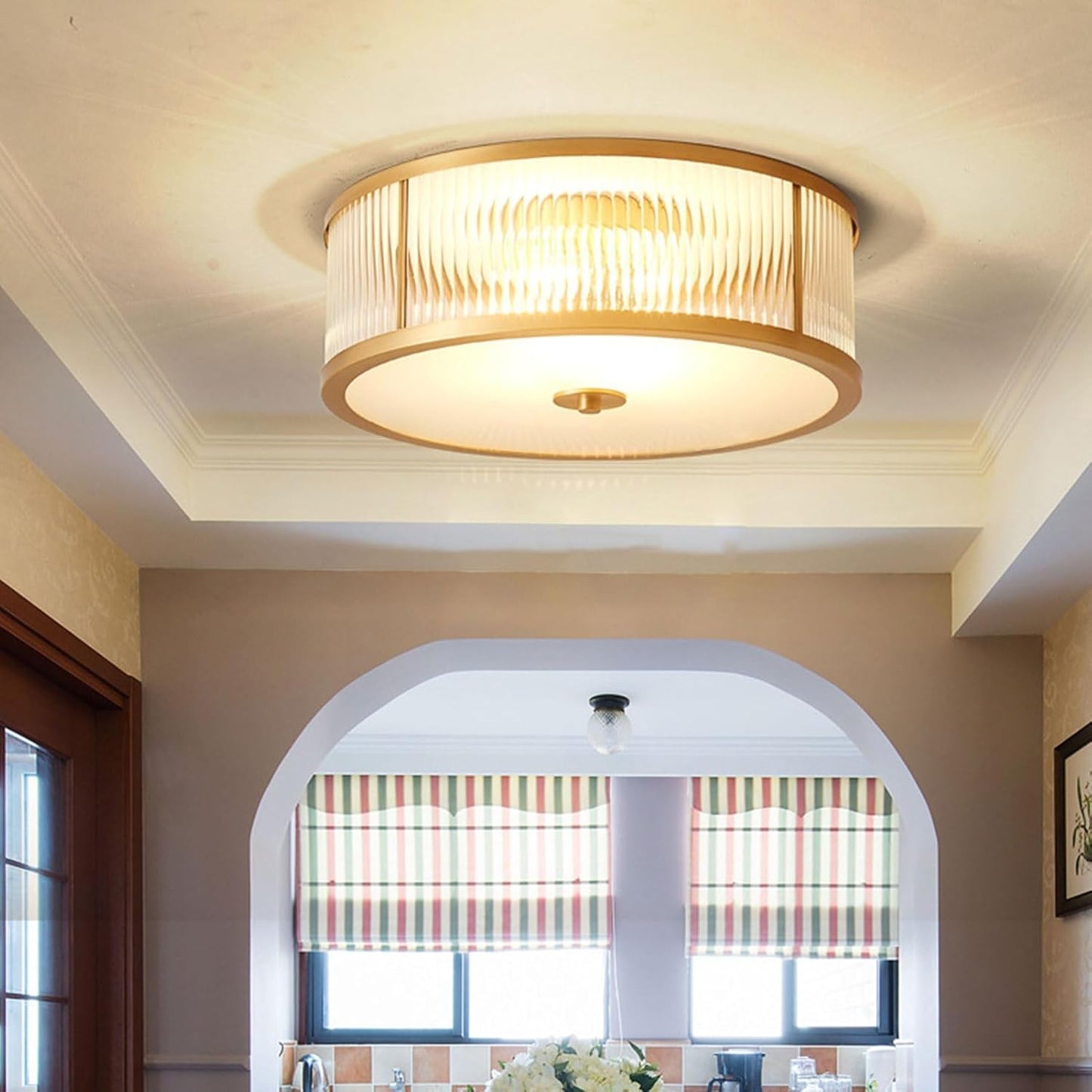 Modern Minimalism Glass Round Ceiling Lamps 2