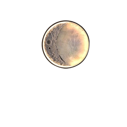 Silver Outdoor Moon LED Wall Lamp