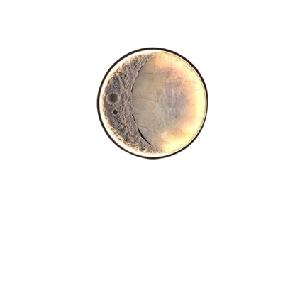 Silver Outdoor Moon LED Wall Lamp