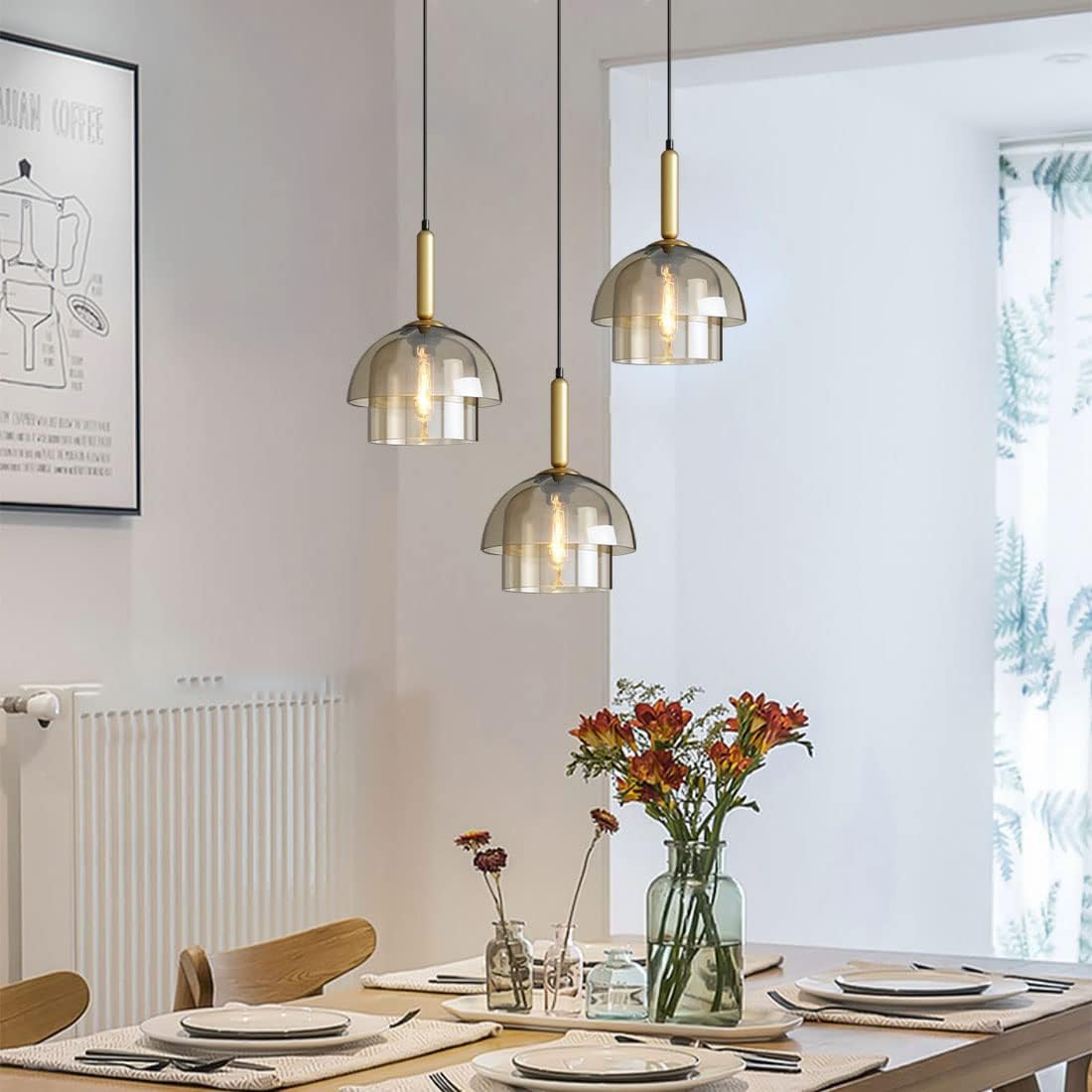 Modern Simple Glass Dome Ceiling Pendant Lights 5