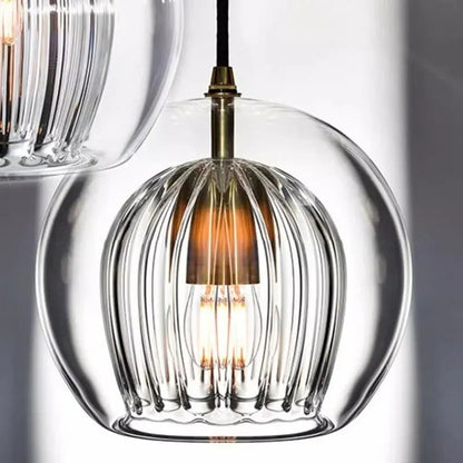 Sleek Smoked Glass Pendant Lighting Fixture