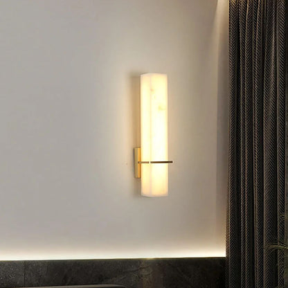 Tall Modern Wall Light With Warm LED Ambient Glow