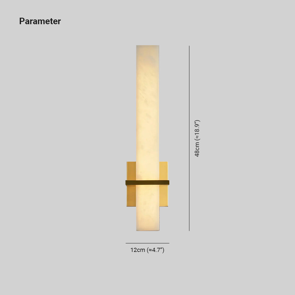 Tall Modern Wall Light With Warm LED Ambient Glow