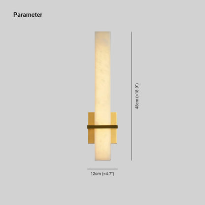 Tall Modern Wall Light With Warm LED Ambient Glow