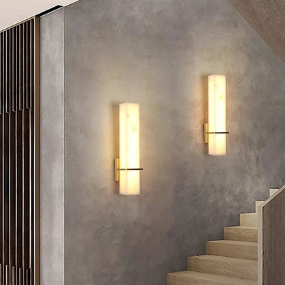 Tall Modern Wall Light With Warm LED Ambient Glow